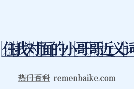 住我对面的小哥哥近义词是什么意思的图片